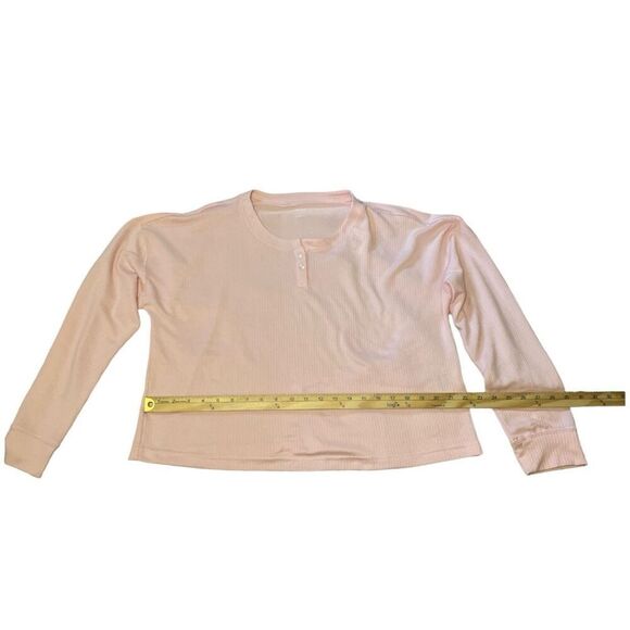 Jenni intimates, ribbed Henley, parfait pink size large - Picture 4 of 6